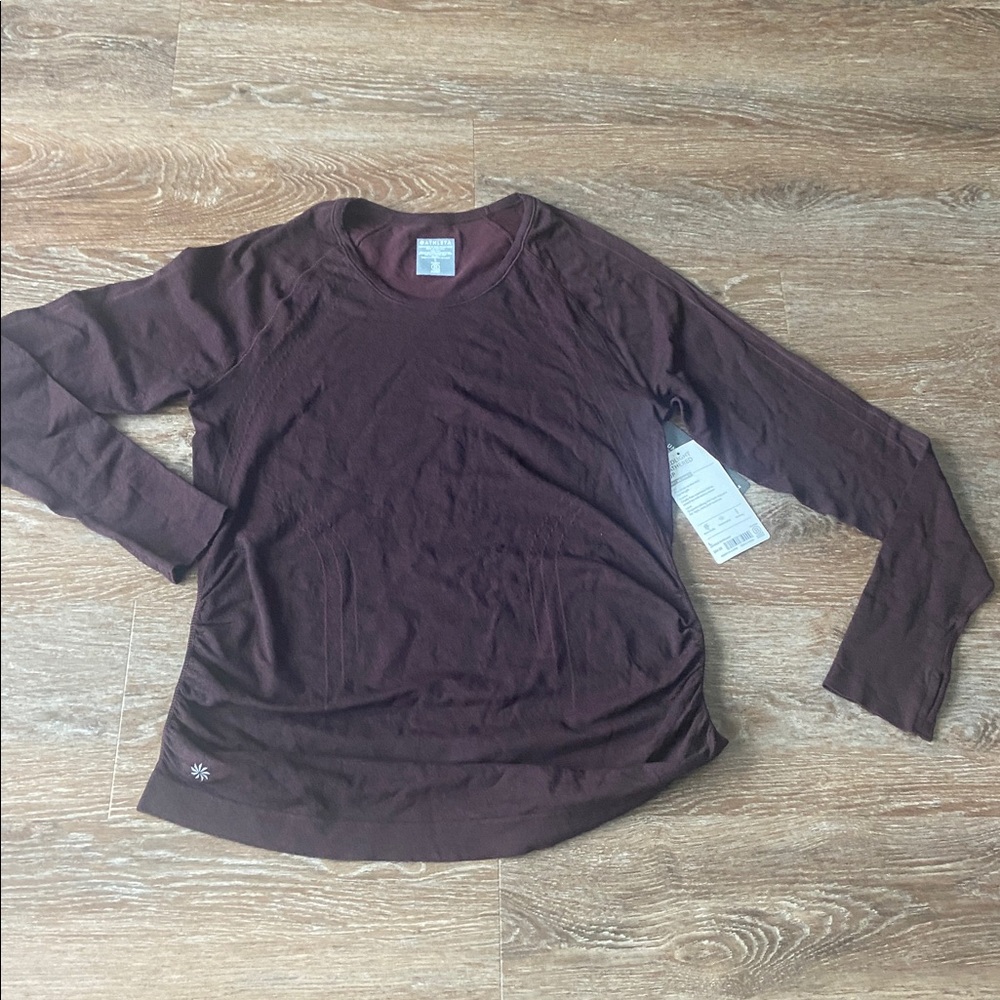 Athleta Speedlight Heather Long Sleeve Top